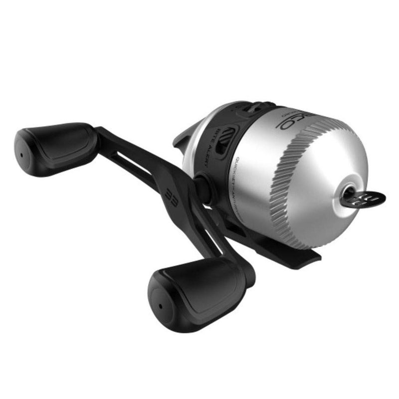 Zebco 33 Spincast Fishing Reel, Quickset Anti-Reverse with Bite Alert, Smooth Dial-Adjustable Drag, Powerful All-Metal Gears with a Lightweight Graphite Frame,Silver/Black - Image 1